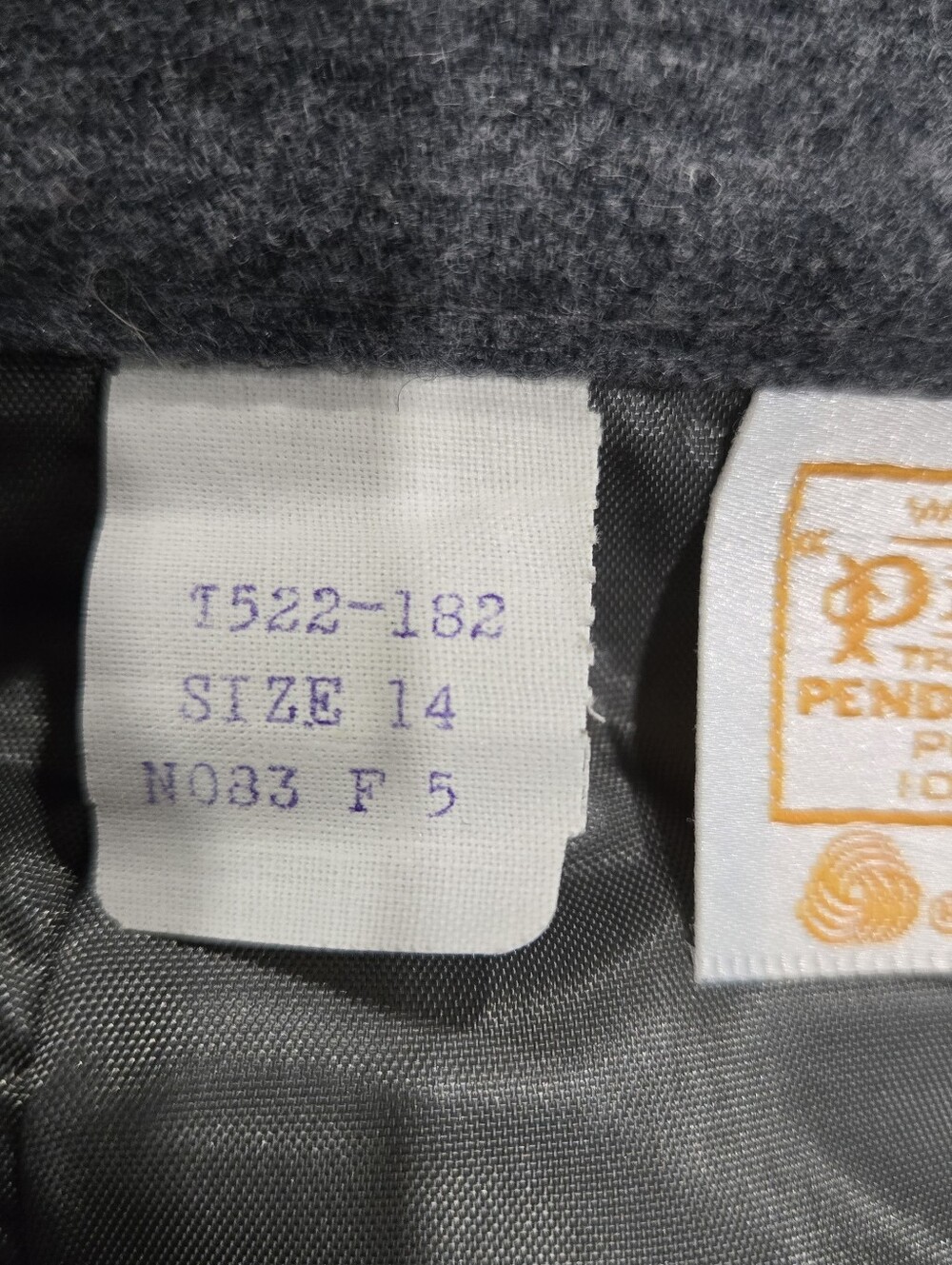 Vintage Pendleton Women Skirt Grey Midi Pencil 100% Wool Made in USA Large - Picture 6 of 7